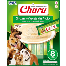 Inaba INABA Dog Churu Püré - csirke zöldséggel 8 x 20 g jutalomfalat kutyáknak