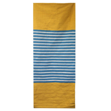 Indiai Pamut Szőnyeg - 70x170cm - Sárga-Kék lakástextília