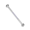  Industrial piercing, kősorral (ezüst szín, crystal ab kővel)