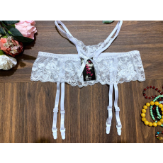 Inez csipke harisnyatartó fehér