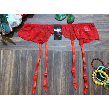 Inez csipkés harisnyatartó piros fűző, harisnyatartó