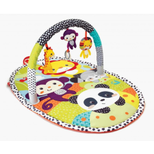 Infantino Explore &amp; Store Játszószőnyeg játékhíddal - Szafari #sárga-fehér játszószőnyeg
