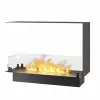 Infire Bioetanol kandalló U800 SLIM, 800 x 300 x 600 mm, Beépített, Központi, Helyiségelválasztó, Hőálló üveg, Kandallógyújtó, Tűzoltó készülékkel, Acél, Fekete, 60 cm-es égővel és 1,2 literes tartállyal