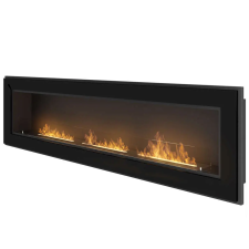 Infire InFire Frame 1800 Kandalló, Bioetanol, 180x18x50 cm, központi, Védőüveg, Acél, Fekete kályha, kandalló