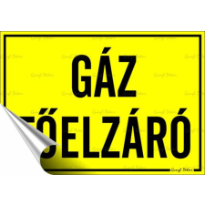 . Információs matrica, 11,6x16,6 cm,  Gáz főelzáró információs címke