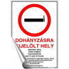 . Információs matrica, 21x30 cm, "Dohányzásra kijelölt hely"