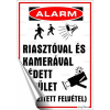 . Információs matrica, 25x17,5 cm, "Riasztóval és kamerával védett terület"