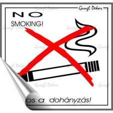 . Információs matrica, 8,7x8,3 cm,  Tilos a dohányzás! információs címke