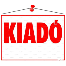 . Információs tábla, 35x25 cm,  Kiadó információs címke