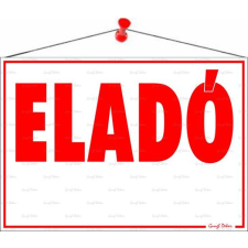 . Információs tábla, 50x35 cm,  Eladó információs címke