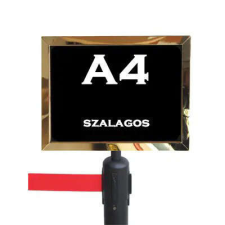 Információs tábla arany fekvő, A4 (KITGA4F) információs címke