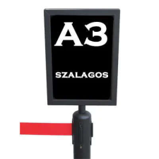 Információs tábla fekete álló, A3 (KITFA3A) információs címke