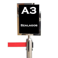 Információs tábla króm álló, A3 (KITCA3A) információs címke