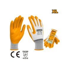  INGCO Szerelőkesztyű XL nitril mártott