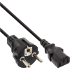 Inline 16651N 250V Hálózati tápkábel 0.3m - Fekete (16651N)