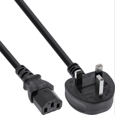 Inline 16651P tápkábel Fekete 1 M BS 1363 C13 csatlakozó (16651P) kábel és adapter