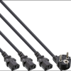 Inline 16653H tápkábel Fekete 5 M F típusú hálózati csatlakozó 3 x C13 csatlakozó (16653H)