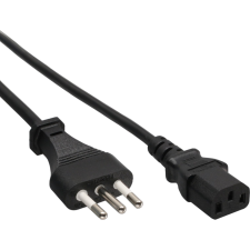 Inline 16653I tápkábel Fekete 3 M L típusú hálózati csatlakozó C13 csatlakozó (16653I) kábel és adapter