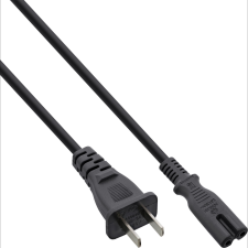 Inline 16654T tápkábel Fekete 1,8 M NEMA 1-15P C7 csatlakozó (16654T) kábel és adapter