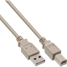 Inline 34535L USB kábel 3 M USB A USB B Bézs (34535L) kábel és adapter