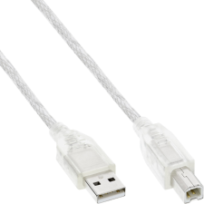 Inline 34550T 10 M USB A USB B Átlátszó kábel és adapter