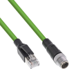 Inline 40602 kábel érzékelőhöz és működtető szervhez 2 M M12 RJ-45 Zöld (40602)