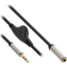 Inline 99253B audio kábel 0,25 M 3.5mm Fekete (99253B) kábel és adapter