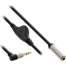 Inline 99253C audio kábel 0,25 M 3.5mm Fekete (99253C) kábel és adapter