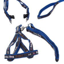 InnovaGoods Póráz heveder hámmal (kutyának, macskának, nyúlnak), kék színben nyakörv, póráz, hám kutyáknak