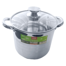  Inox fazék fedővel 5,6L 20cm edény