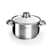 Inox lábas 8.5 literes, üvegfedővel edény