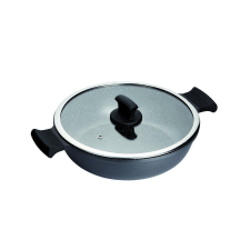Inoxibar Inoxibar Absolut Black Range szelet sütő 32 cm üveg fedővel, tapadásmentes bevonattal edény