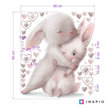 INSPIO Falmatrica - Ölelkező nyuszik (9285f) tapéta, díszléc és más dekoráció