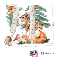 INSPIO Magasságmérő matrica - Forest és erdei állatkák (9467f) tapéta, díszléc és más dekoráció