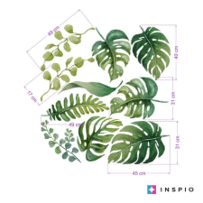 INSPIO Öntapadós tapéták falra - Trópusi levelek (9094f) tapéta, díszléc és más dekoráció