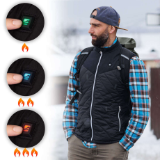 Insportline Férfi fűthető mellény inSPORTline WARMhim fekete XXL