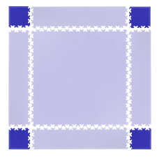 Insportline Puzzle fitness szőnyeg sarok összekötő elem Simple 4db kék tornaszőnyeg