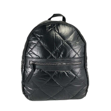 INT. COMPANY Fekete PVC vízlepergető steppelt hátizsák 7242 hátizsák