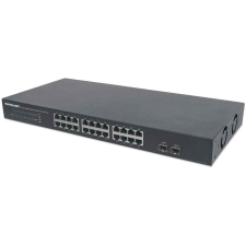 Intellinet 561044 hálózati kapcsoló Beállítást nem igénylő (unmanaged) L2 Gigabit Ethernet (10/100/1000) 1U Fekete (561044) hub és switch