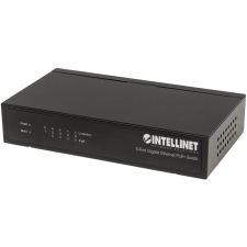 Intellinet 561228 hálózati kapcsoló Beállítást nem igénylő (unmanaged) Gigabit Ethernet (10/100/1000) Ethernet-áramellátás (PoE) támogatása Fekete (561228) hub és switch
