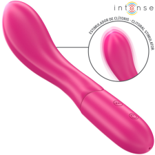 INTENSE FUN INTENZÍV - LISETTE VIBRÁTOR 19 CM RUGALMAS 10 REZGÉS RÓZSASZÍNŰ vibrátorok