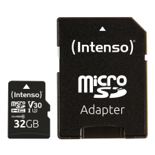 Intenso 32GB MicroSDXC Professional Class 10 U1 V30 + adapterrel memóriakártya