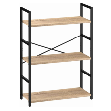 Intenso 3 Polcos Könyvespolc - Tölgyfa/Fekete - 59x80cm bútor