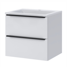 Intenso fiókos fürdőszoba mosdószekrény - 50 cm (magasfényű fehér) fürdőszoba bútor