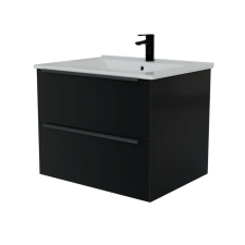 Intenso fiókos fürdőszobai mosdószekrény - 60 cm (magasfényű fekete) fürdőszoba bútor