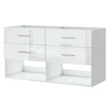 Intenso Fiókos kétszemélyes fürdőszobaszekrény Intenso Verso-Duo - 120 cm (magasfényű fehér) fürdőszoba bútor
