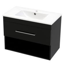 Intenso Verso fürdőszoba mosdószekrény - 60 cm (magasfényű fekete) fürdőszoba bútor