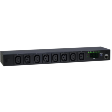 Inter-Tech SW-1081 PDU 8 aljzat 2m fekete hosszabbító, elosztó