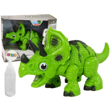 Interaktív Triceratops Dinoszaurusz Zöld Gőzzel és Hangokkal játékfigura