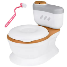Interaktív zenélő bili puha ülőkével és törlőkendő-tartóval, 2×AAA bili